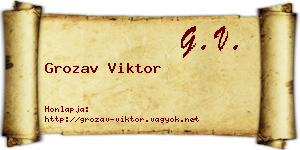 Grozav Viktor névjegykártya